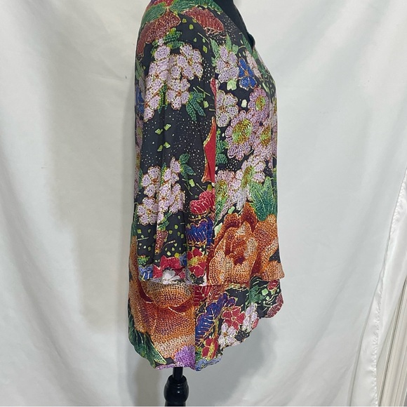 Johnny Was Dralion Floral Tunic. Size XS. Oversized.asymmetrical. Soft. Blouse. - Picture 5 of 11